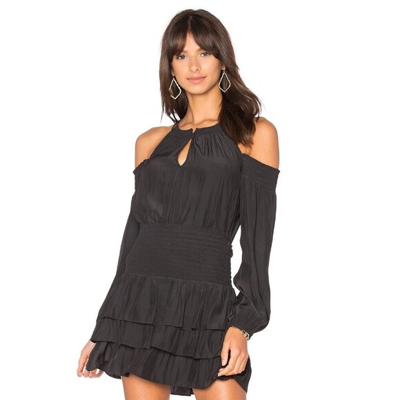 Ramy Brook Heidi Cold Shoulder Top Black Size Medium NEW NWT - Picture 1 of 9